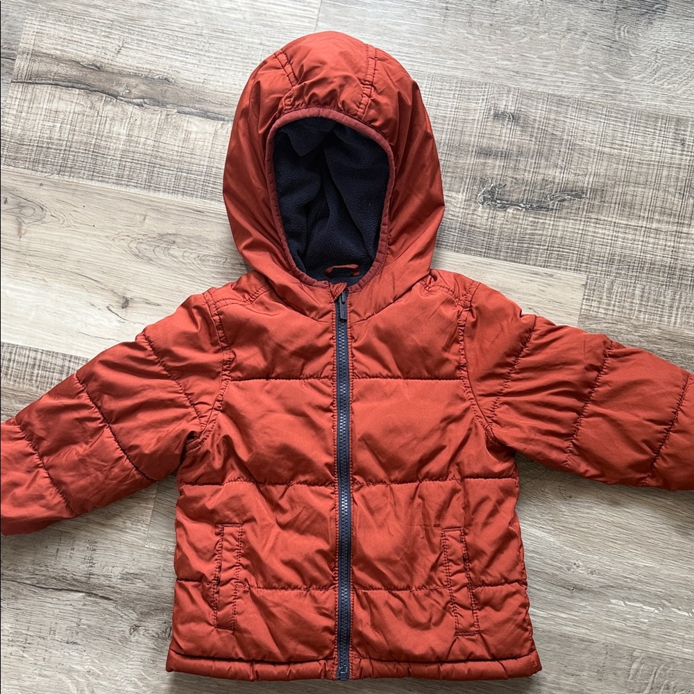 Old Navy Kids Puffer Jacket in Rust Red